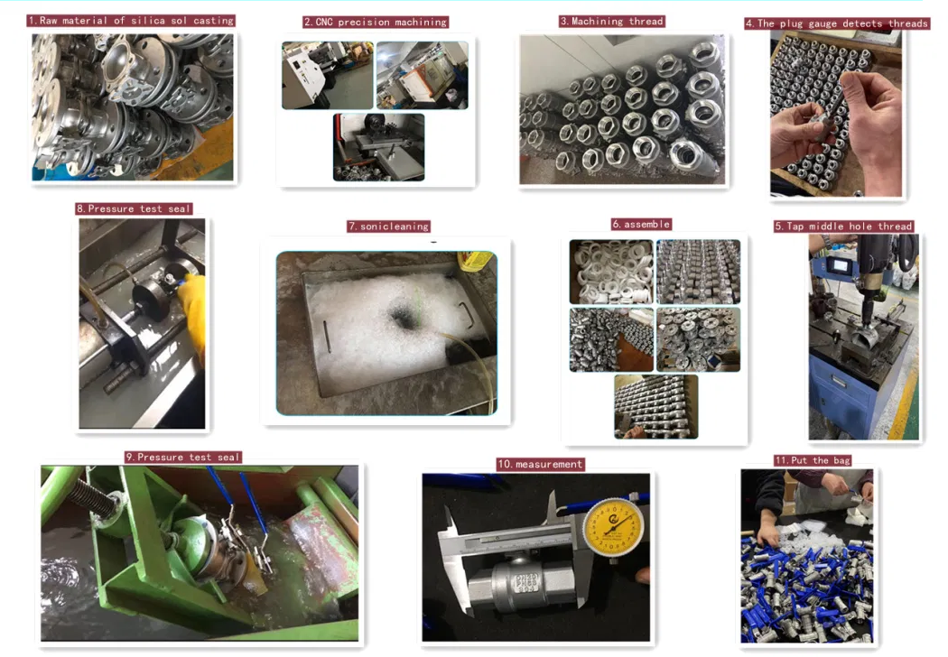Safety Structure Stainless Steel Ball Valve with Steel Handle Customized