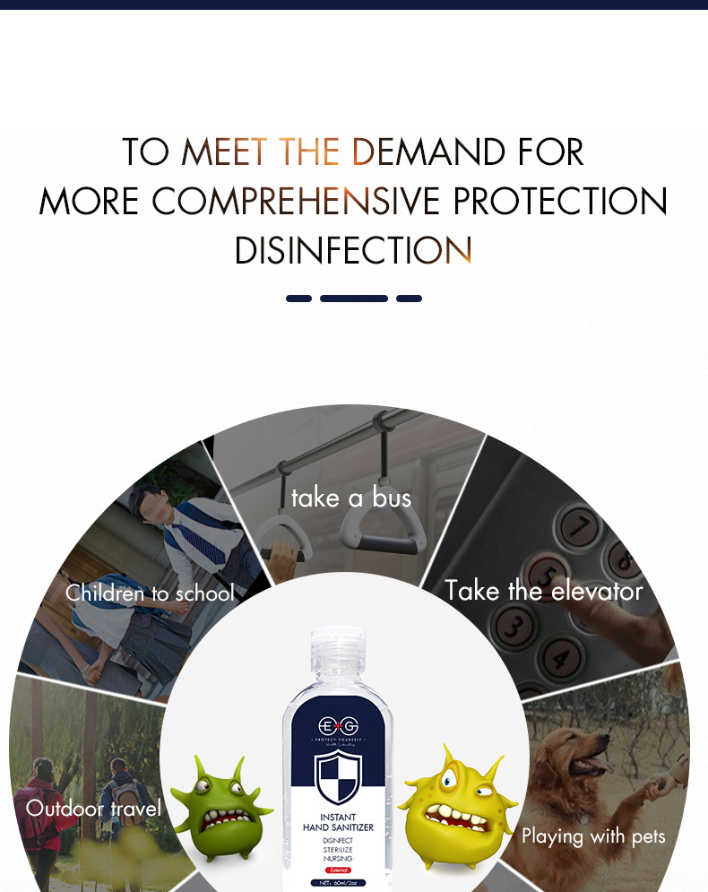 300ml Kill 99.99% Germs Antibacterial Hand Sanitizer , Wash Free Hand Sanitizer Gel
