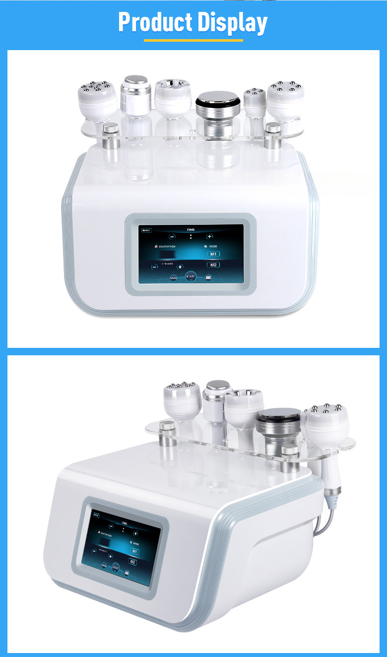 Portable RF Vacuum Cavitation Machine 6 Handles Body Slimming Lipo Laser 80K