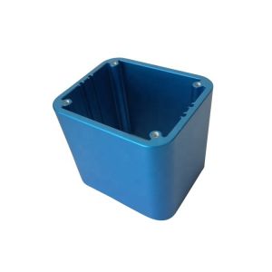China Steel Blue Anodized Extruded Aluminium Case , Aluminum Enclosure Case Durable on sale