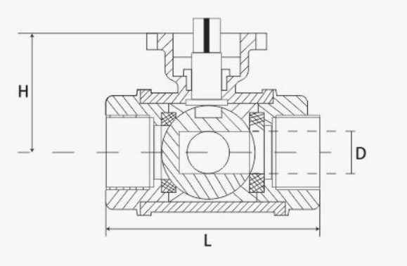 Factory Direct 304/316 Stainless Steel Three-Way High Platform Ball Valve
