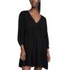 Buy cheap Ladies Gauze V Neck Dress for Women Puff Sleeve Clothing Manufacturers Rayon from wholesalers