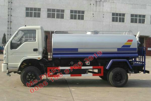 Right Hand Drive Small Water Tanker Truck FOTON Forland Water Bowser 5000Liters