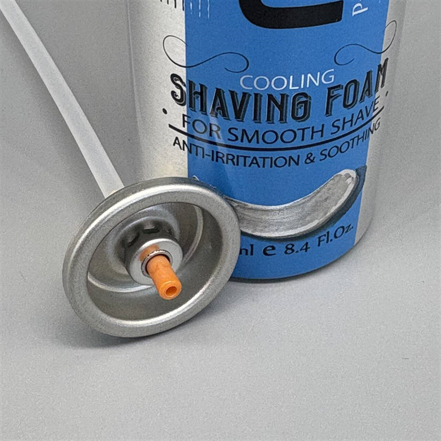 Compact Shaving Foam Valve for Travelers with Portable Design