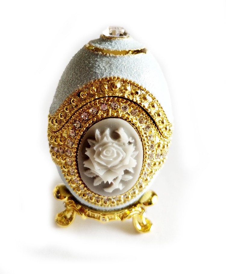 European Easter Egg Jewelry Box Jewel Storage Organizer Event Home Decor Easter Egg Jewelry Box Enamel Trinket box