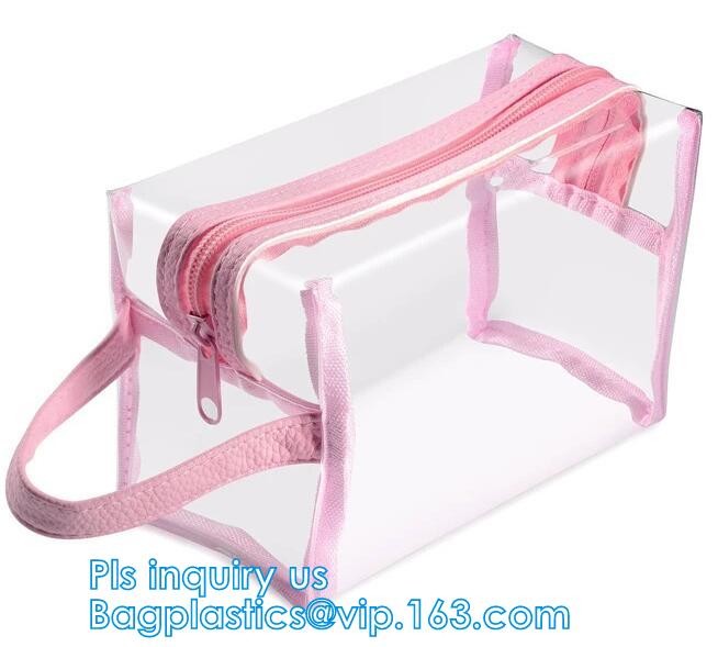 Cosmetic Bag with Zipper Candy Carry Bag, Waterproof Beach Tote Bag with Zipper Closure, mesh makeup bag for costmetic b