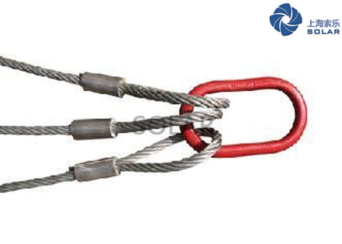 Four-Legged Wire Rope Sling, WLL: 15.63 Ton, Dim.: 24mm, Leg Length: 3 Mt.6x36, IWRC, Grade 19601/1)/11VI2, Galvanized,