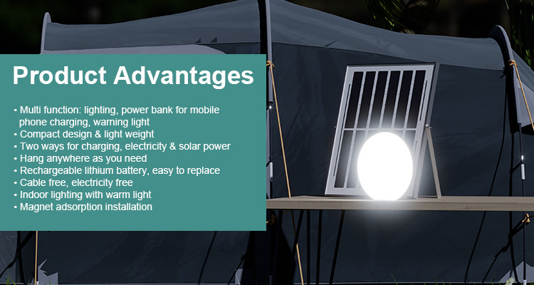 Emergency Flashing Solar Camping Lights Portable 4pcs