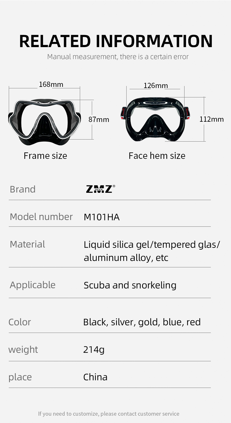 Myopic Lens Adult Diving Snorkeling Goggles Diving Masks For Glasses Wearers