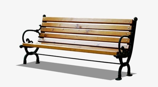 Customized Bamboo Park Bench Insect Prevention Cast Iron Frame Stylish