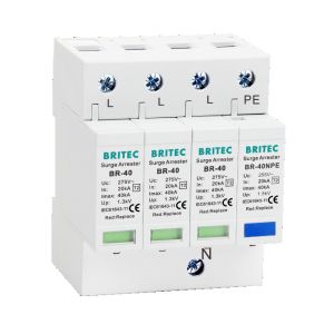 BR-40 3P+1 T2 Type 2 Surge Arrester Lightning Arrestor 3 phase Thunder Protector