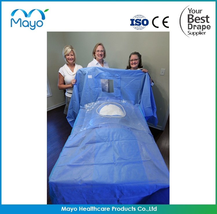 Medical Cesarean Drape Hospital Surgical C-section drape for Caesarian surgery made in china