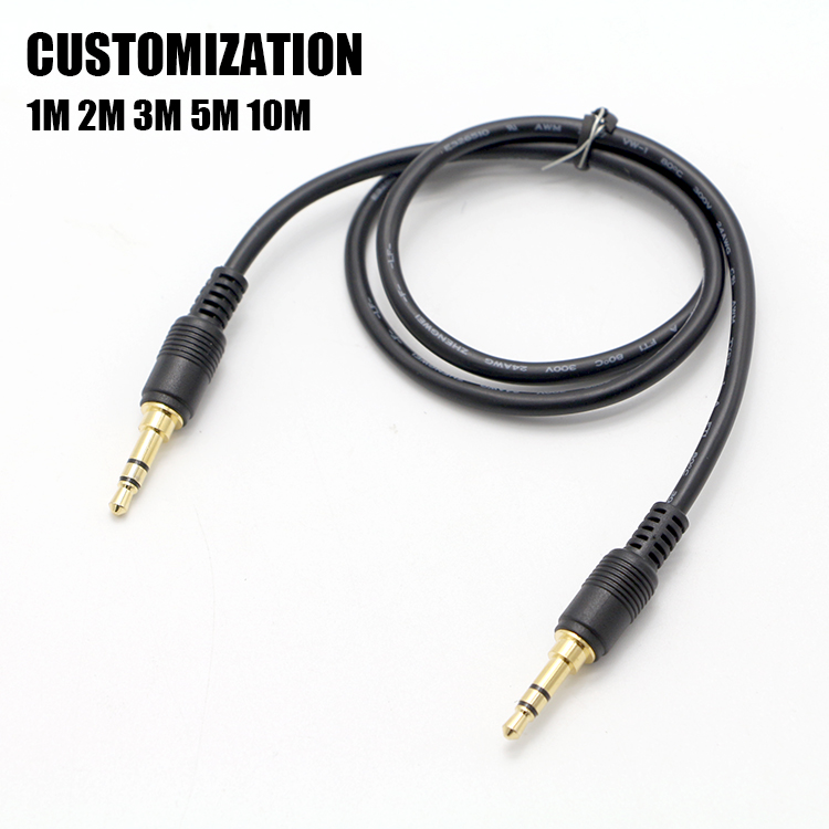OEM Gold Plating 1M 2M 3M Male to Male 3.5mm Jack Aux Auxiliary Speaker Stereo Audio Cable