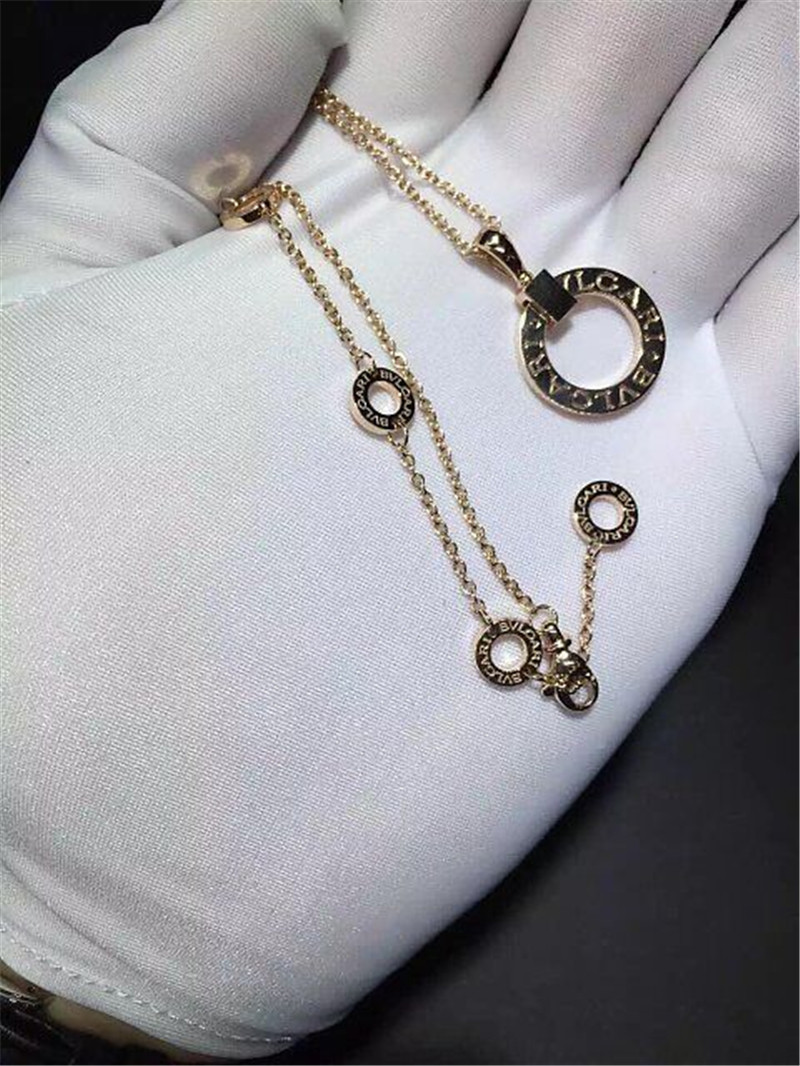 B BVGARI series diamond necklace 18k gold diamond necklace luxury low price jewelry