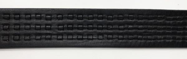 Foursquare Pattern Leather Waist Belt , Custom Embossed Belts With Zinc Alloy Buckle