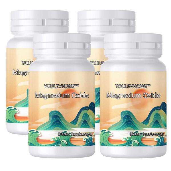 Non GMO Magnesium Oxide Supplement 400mg Dairy Free Stress Reliever For Women