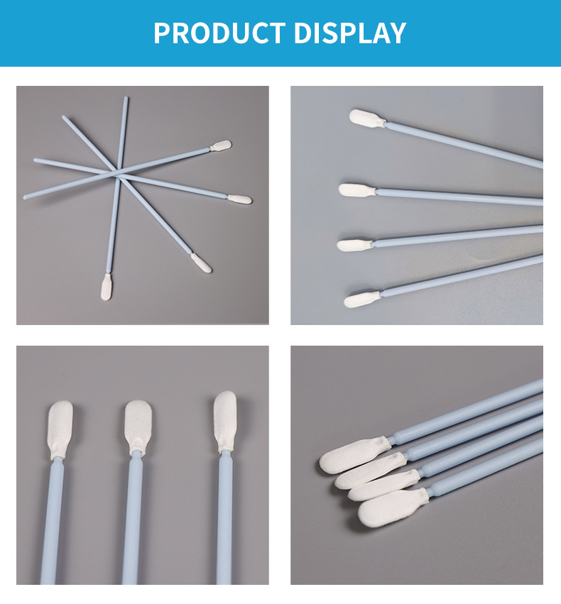 Long Handle Lint Free Microfiber Cleanroom Swabs For Electronics Cleaning