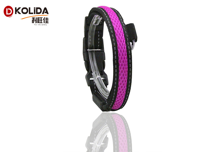Waterproof Outdoor Walk Pet LED Dog Collar Nylon With Airmesh And LED Light
