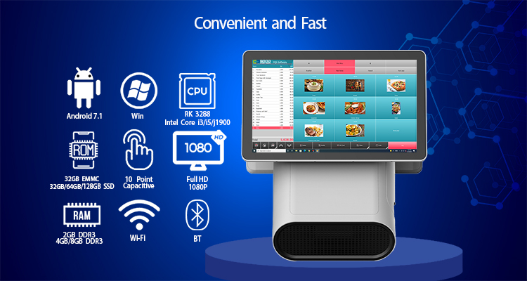 Desktop Checkout Machine for Store Shop and Canteen Android 11/Windows 10 2GB/4GB/8GB RAM