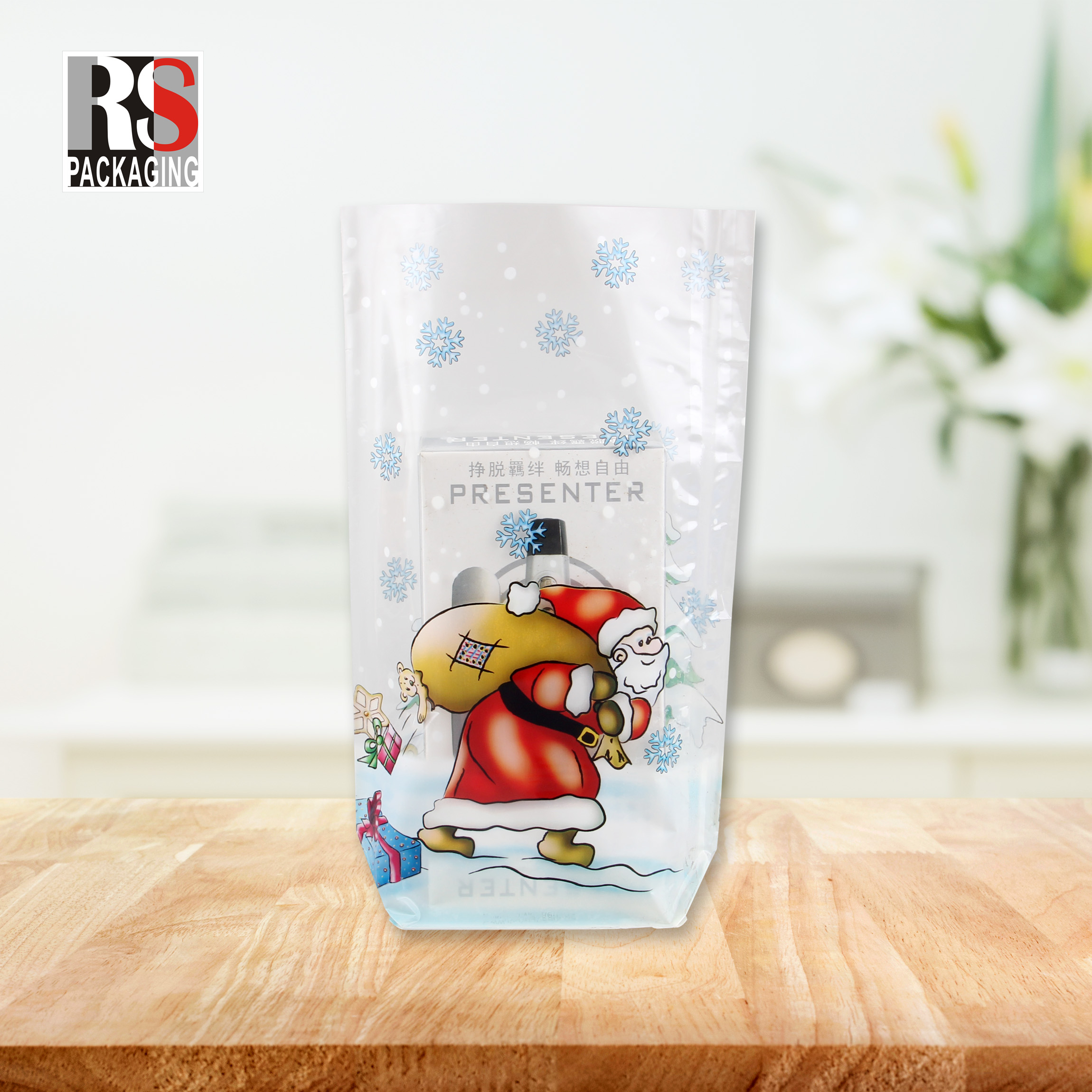 Cellophane Flat Bottom Bag Packaging Heat Seal Stand Up Pouches For Candy Chocolate