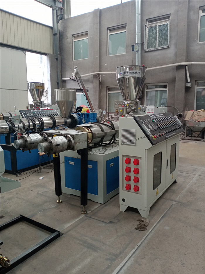 Double Screw PVC Plastic Pipe Extrusion Line Conduit Pipe Production Line