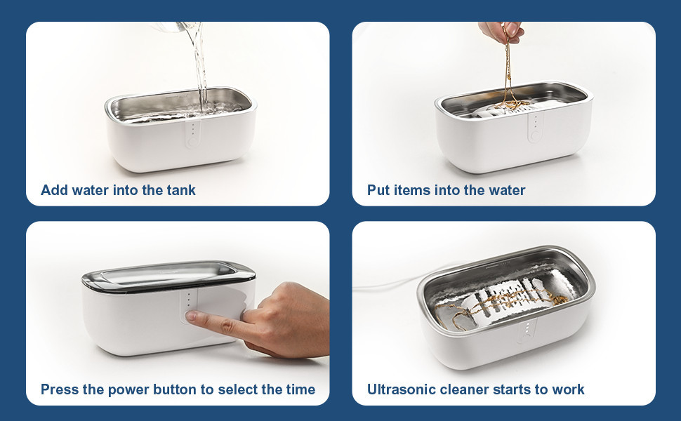 45KHz Jewelry Cleaning Machine Hotel Ultrasonic Glasses Cleaner