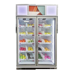 Remote Control Vegetable Smart Vending Fridge With Card Reader