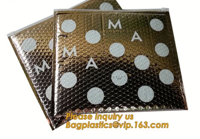 air mail metallic holographi rose gold bubble padded mailer / Zip lockkk bubble bag/ slider bubble bag,Holographic Factory