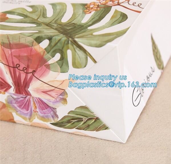 Luxury paper bags with handles Different Sizes,250gsm art paper shopping carrier bag custom printing with handle rope