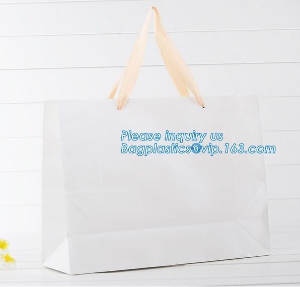Luxury paper bags with handles Different Sizes,250gsm art paper shopping carrier bag custom printing with handle rope
