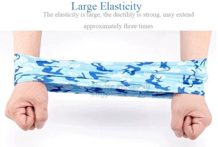 custom made digital sublimation polyester colorfast printed bandana,custom headwear printed seamless neck tube polyester