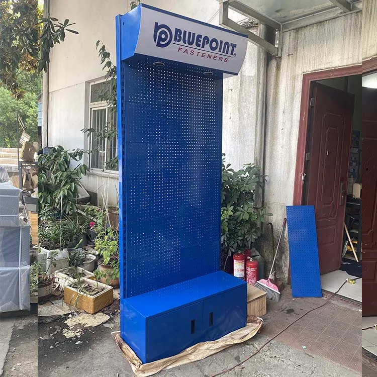Factory Custom Size Color blue super market display racks sided steel modern gondola grocery store shelf