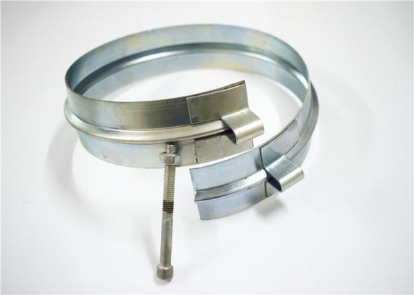 Sliver Metal Wide Pipe Clamp Galvanized Stainless Steel Tube Connection Circle