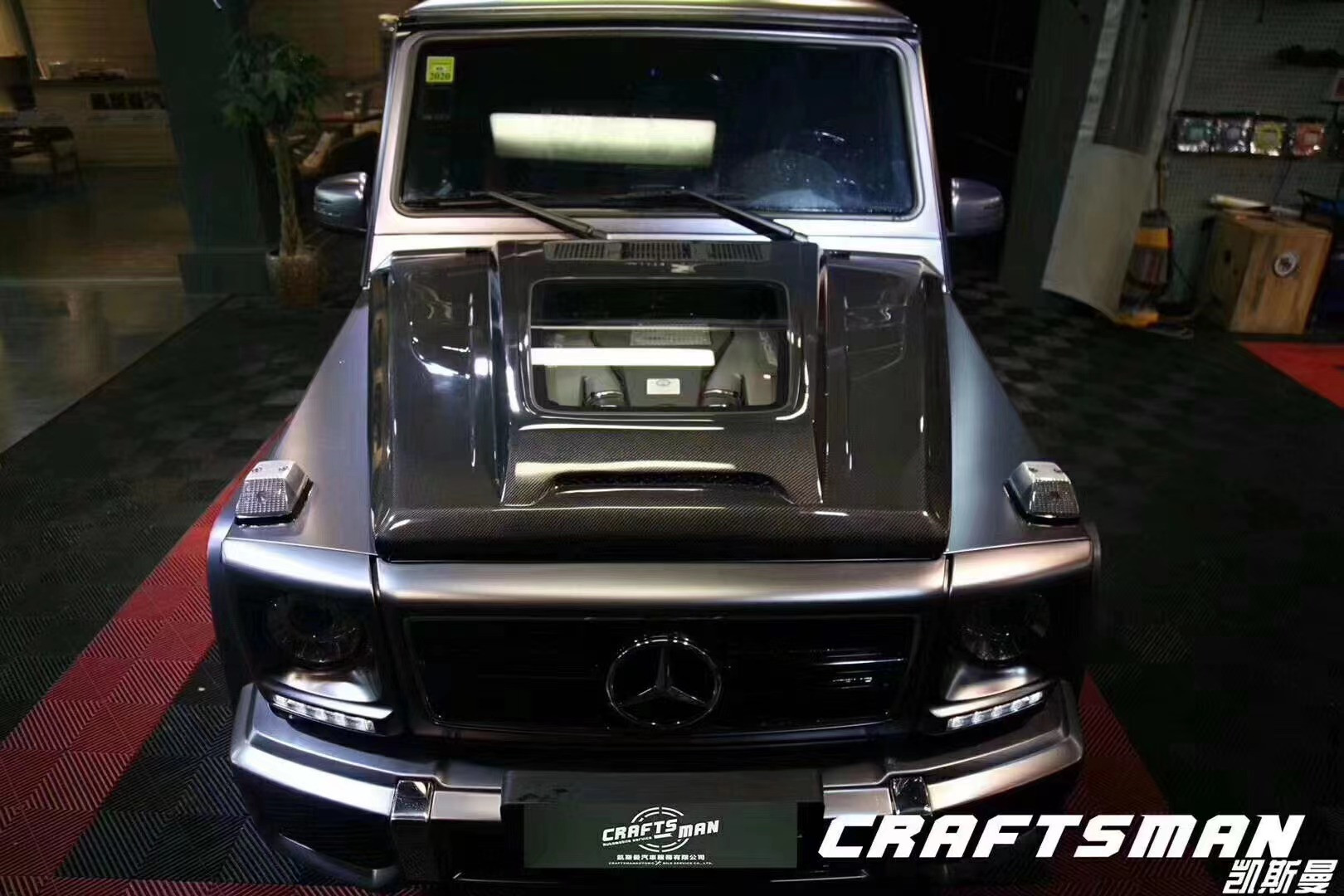 For Benz G Class W463 W464 Carbon Fiber Hood G500G55G63G350 IMP Transparent Style Machine Cover