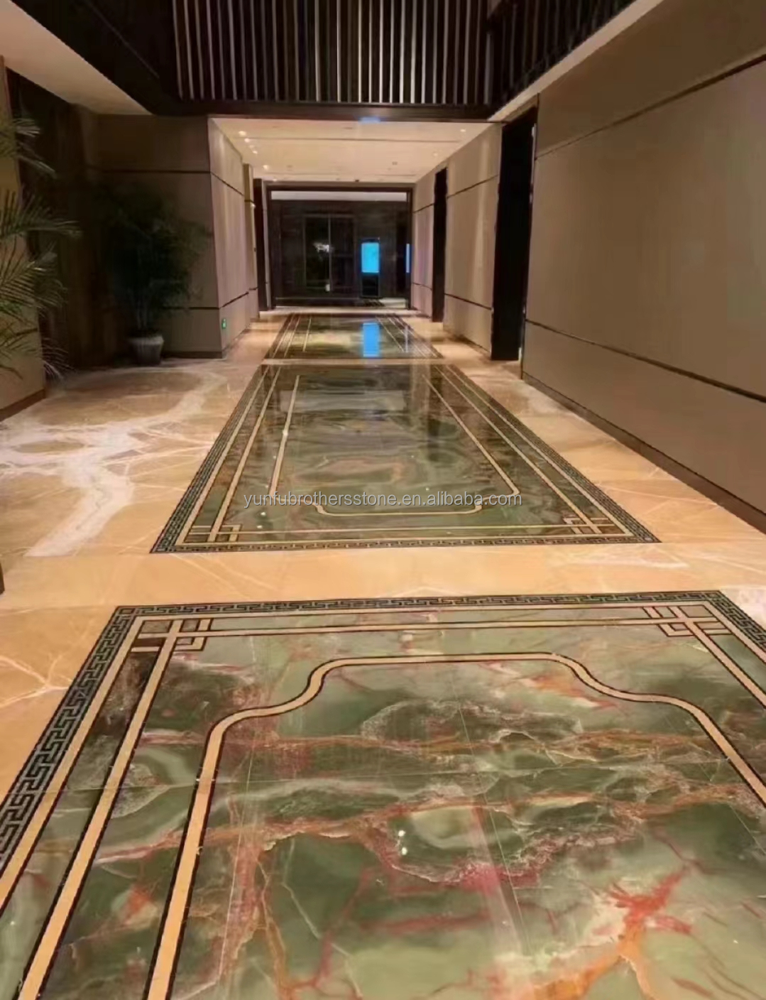 Exquisite Sapphire Green Onyx Marble Jade Stone Slab for Living Room Dining Bedroom