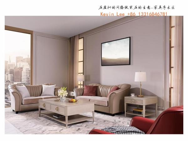 Light American sofa set Luxury leather sofa for Living room reception seating