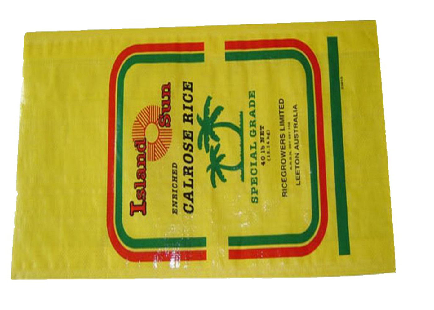 25KG 50KG PE Woven Bag For Rice , Custom Waterproof Woven Polyethylene Bags