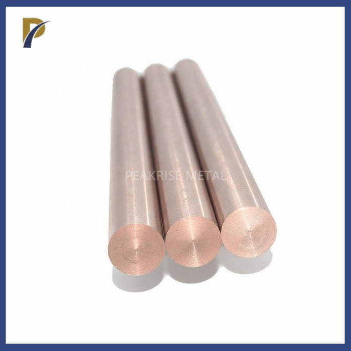 WCu25 WCu30 Diameter 5 - 50mm Tungsten Copper Alloy Bar For Electronic Packaging Aerospace