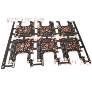Black Solder Mask HDI PCB 6 Layer FR4 Material 0.6 MM Thickness