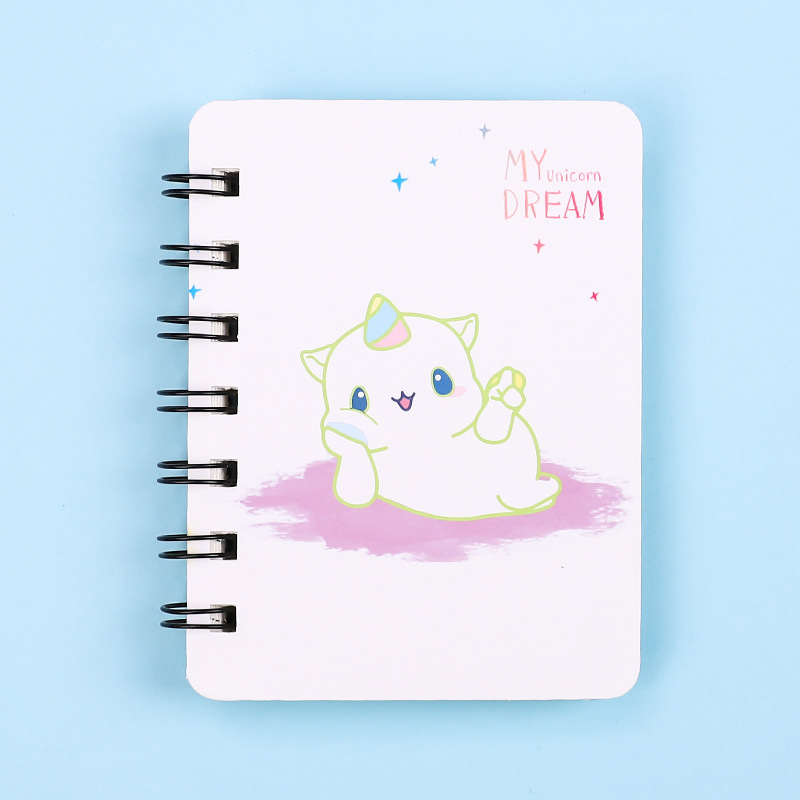 a7 Diary Journal Notebook spiral Cartoon Printed With 80 Sheets