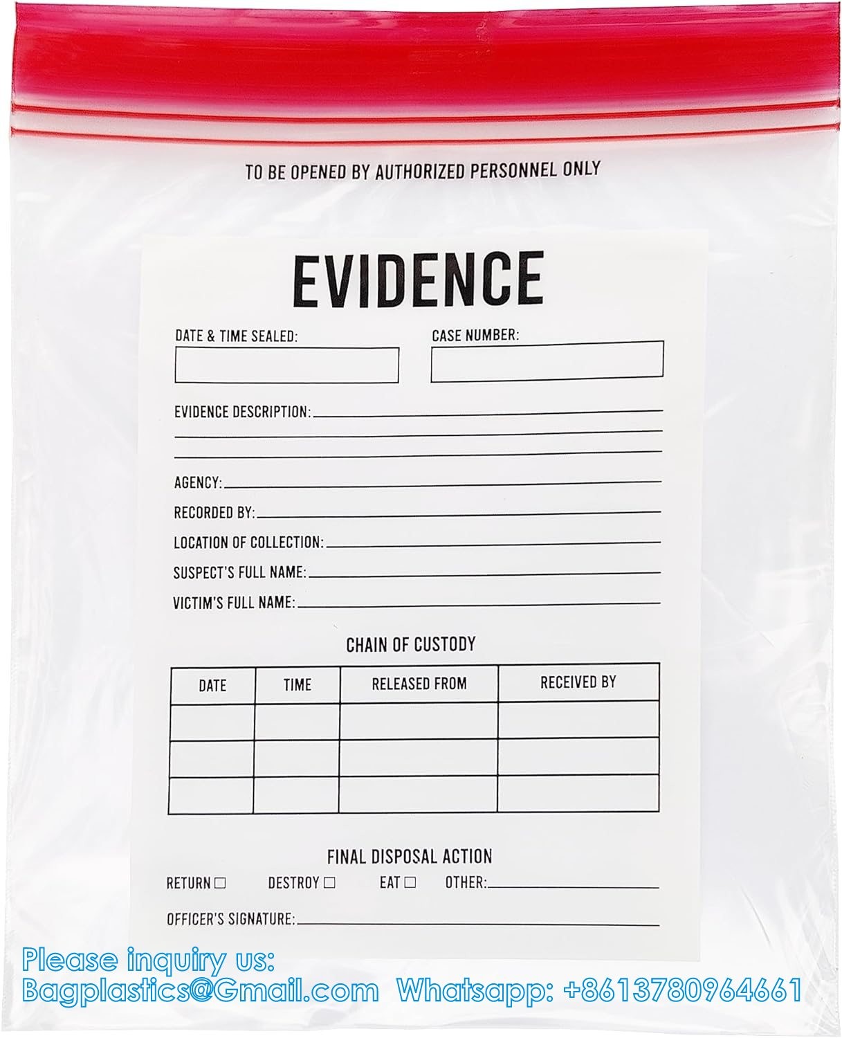 Evidence Bags, organizer, storage bag Funny Party Favor Treat Bags Great For Halloween And Police Parties.