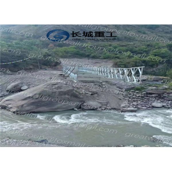 China Galvanized Temporary Bailey Bridge , Temporary Steel Bridge High Pressure on sale China Galvanized Temporary Bailey Bridge , Temporary Steel Bridge High Pressure on sale