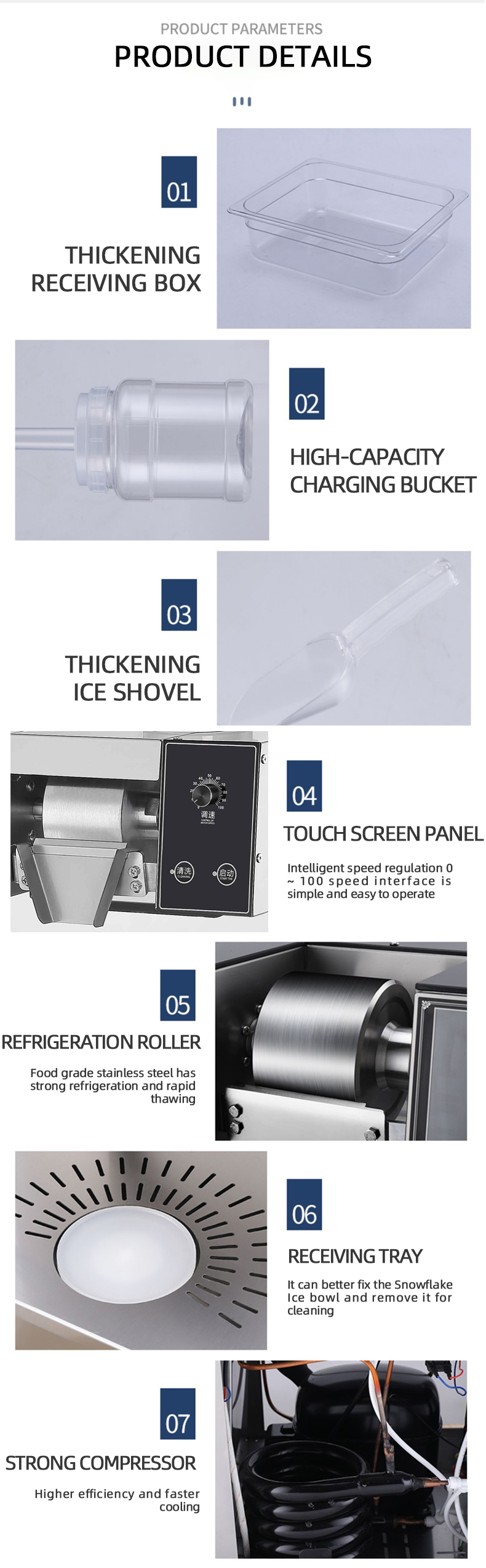 1300W Fully Automatic Rapid Production Snowflake Ice Machine Private Mold Commercial