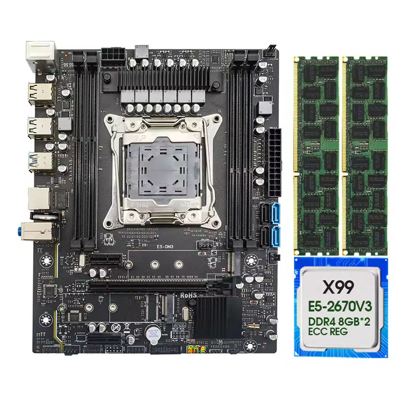 Customized X99 motherboard kits LGA2011 motherboard DDR3 recc ram with H81/H85 Chipset X99 mainboard combo factory wholesale