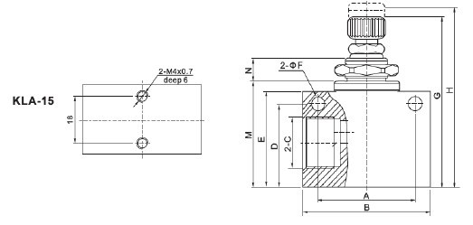 KLA Series Flow Control Valve regulates flow or pressure Check Valve