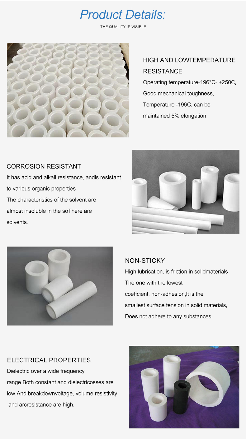 High Temperature Resistance PTFE Tubing Grade Injection Molding Grade 100% Virgin PTFE