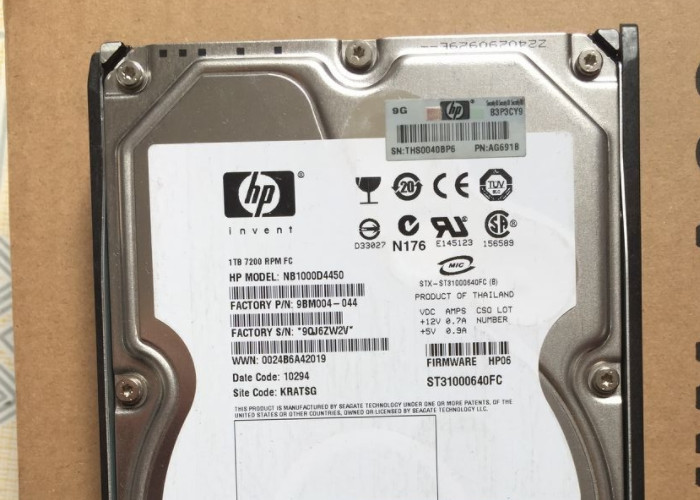 AG691A AG691B HP Hard Disk 454414-001 671148-001 1TB High Durability