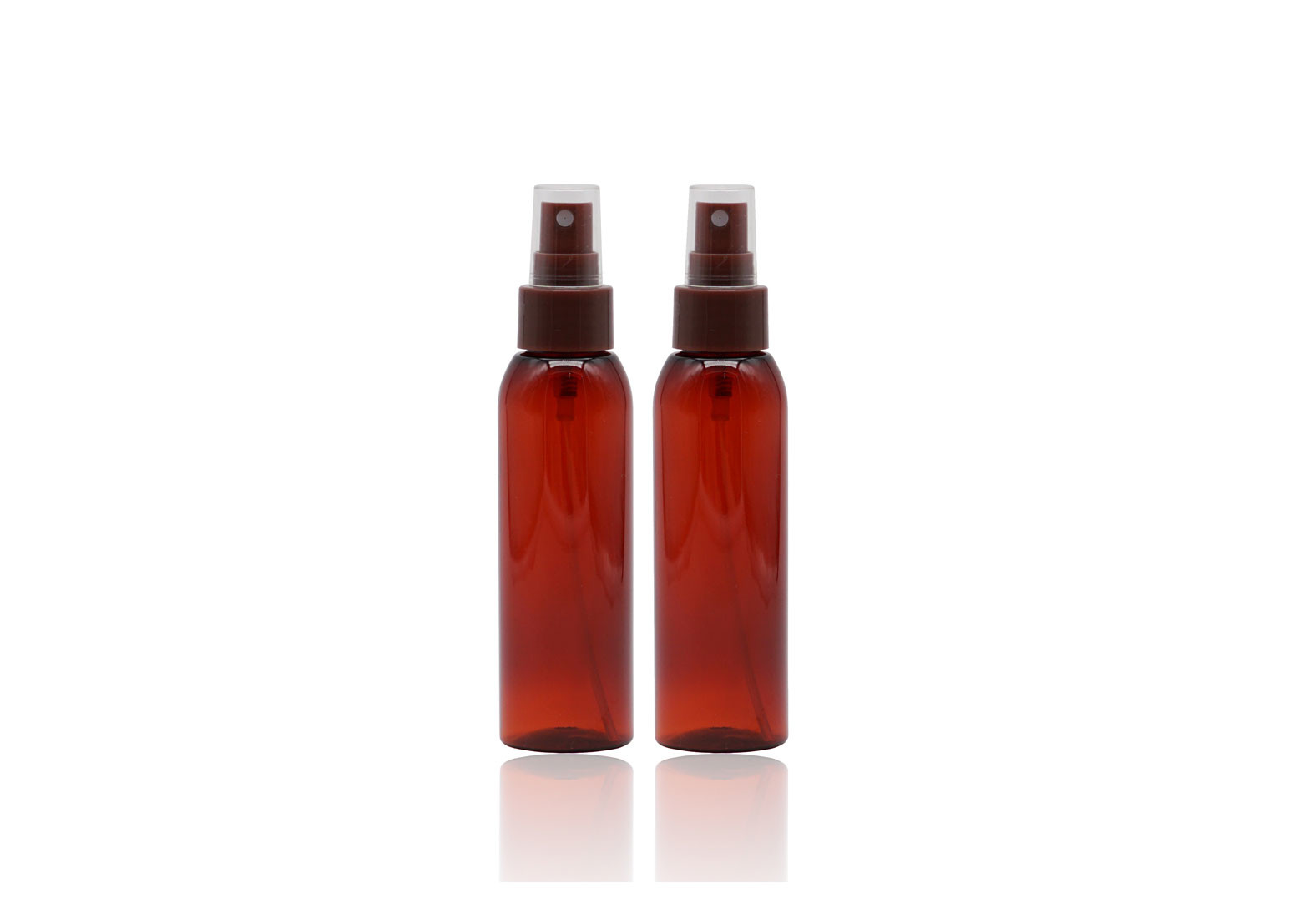 Dark Red Plastic Cosmetic Empty PET Bottle 60ml 50ml With Fine Mist Sprayer