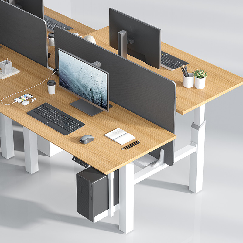 Modern Electric Standing Table Back To Back Height Adjustable Workstation Office Desk