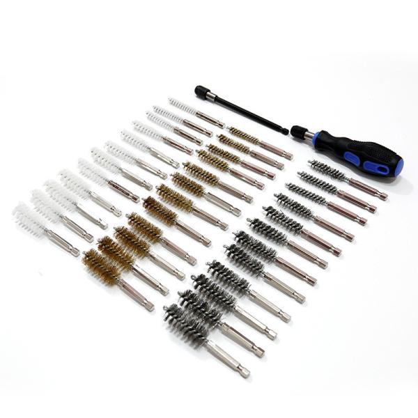 38 Pcs Copper Tube Pipe Cleaner Rust Removal Polishing And Stainless Steel Wire